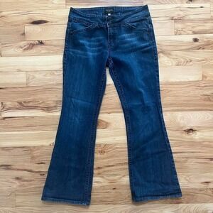Vigoss Dark wash blue bootcut flare low-mid rise jeans with‎ stretch Sz 111